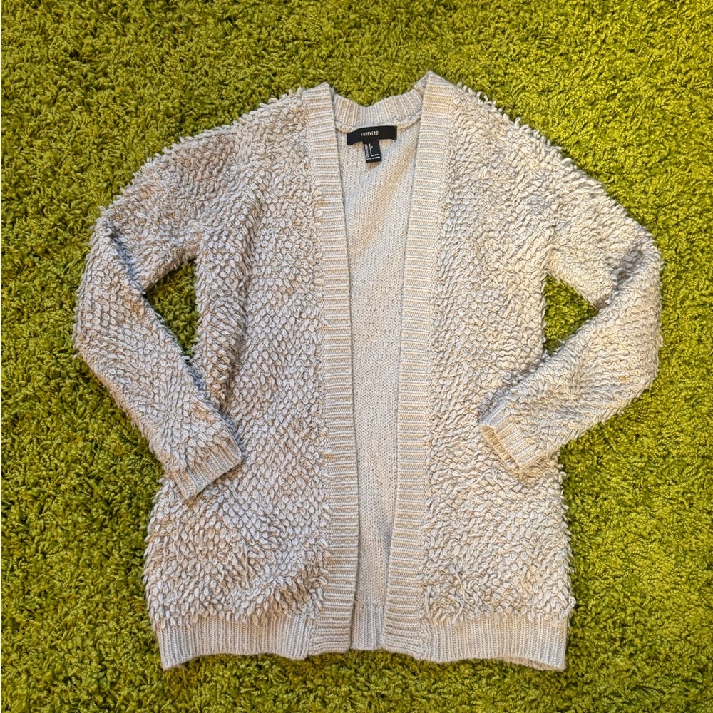Cozy gray knit cardigan